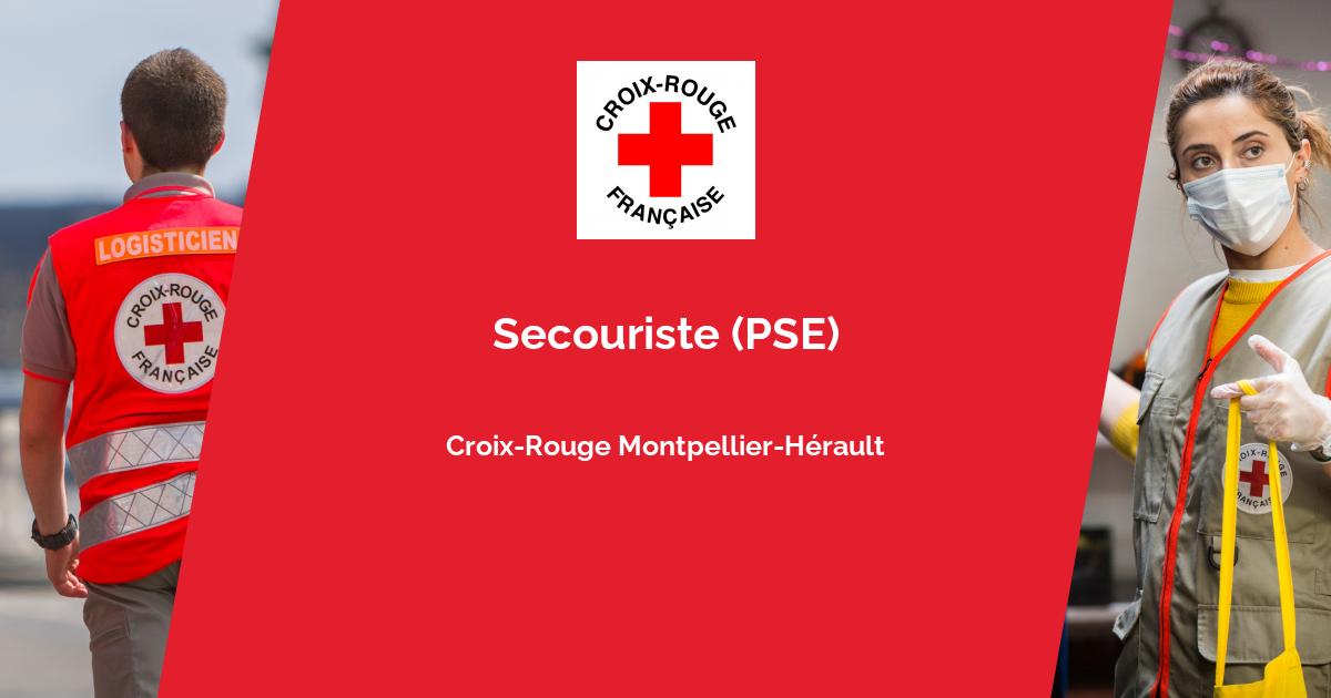 Secouriste Pse Avec Croix Rouge Montpellier H Rault Secourisme